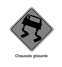 chaussee glissante