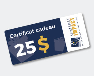 Certificat-cadeau 25 $