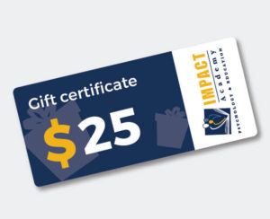 Gift certificate 25 $